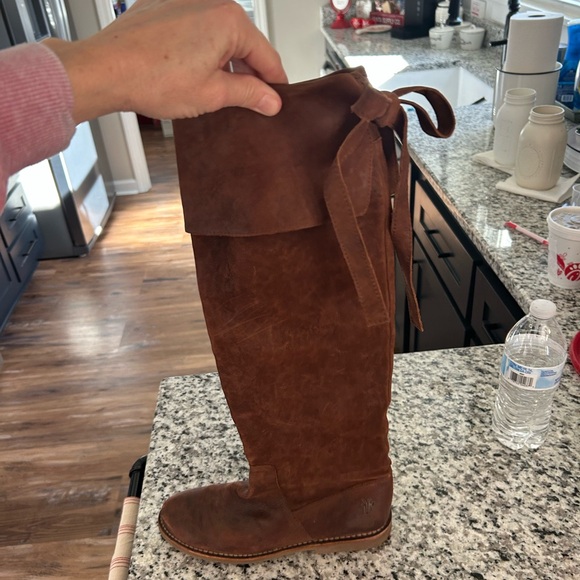 Frye Celia over-the-knee Leather boots in brown size 6.5 - Picture 11 of 16